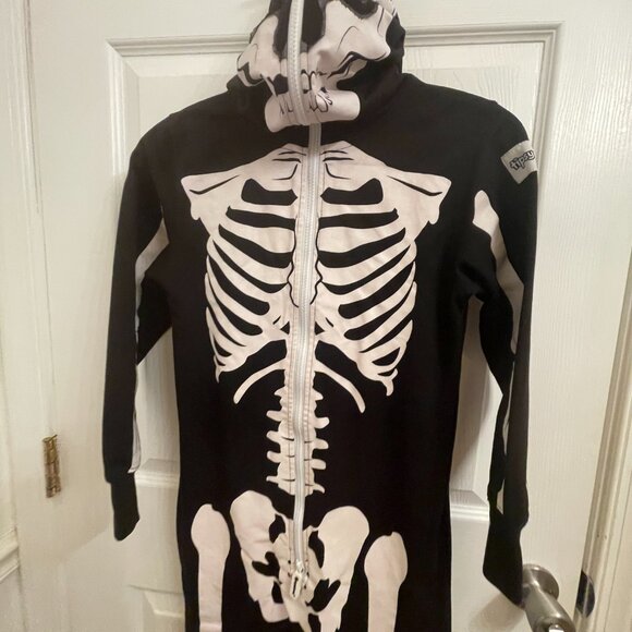 TipsyElves One Piece Unisex Zip Up Mask Skeleton Jumpsuit NEW YOUTH XL - Picture 9 of 11
